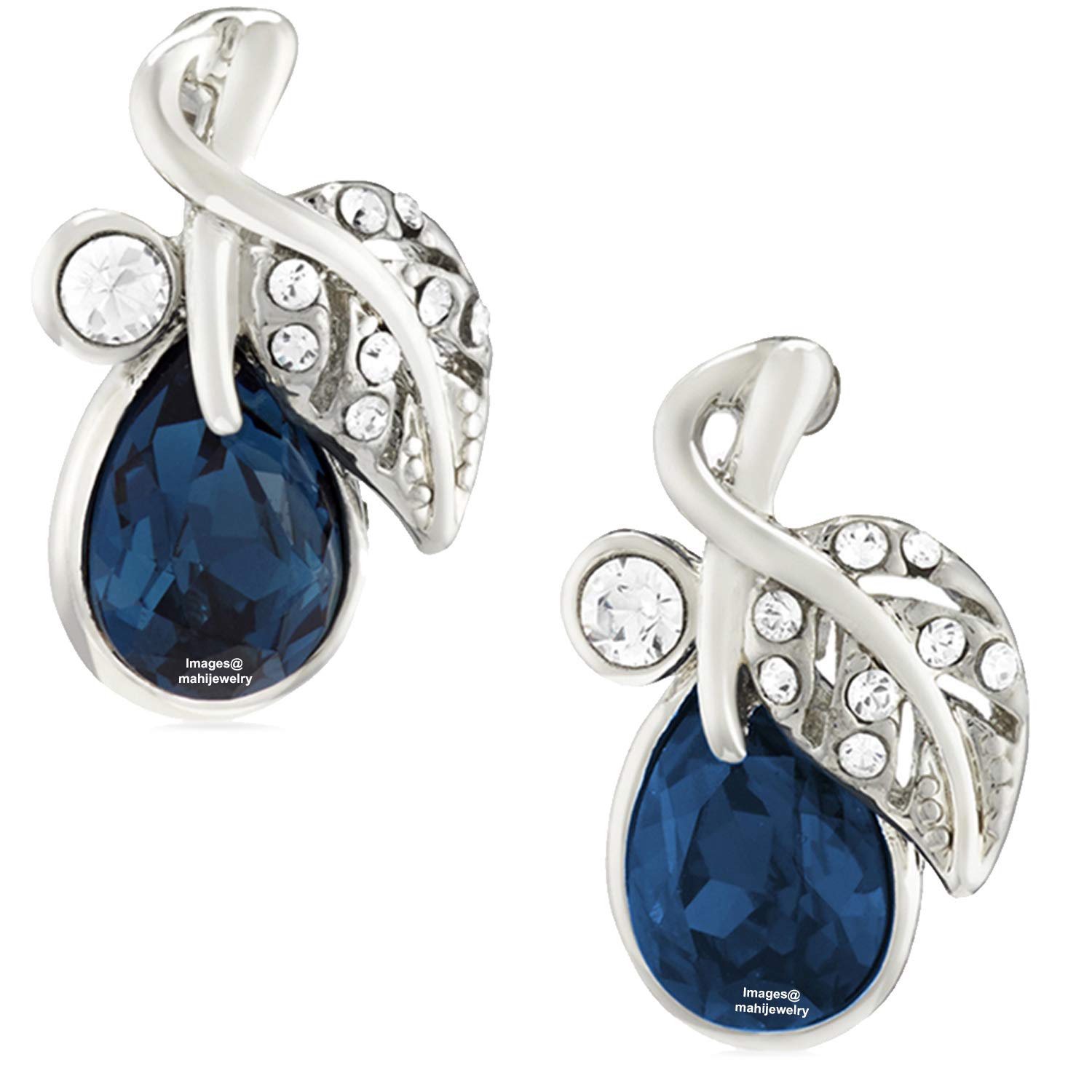 Mahi Stud Earrings for Women (Blue And White) (ER1109537RMBlu) (B07MLWWJZ5) Amazon Price History, Amazon Price Tracker