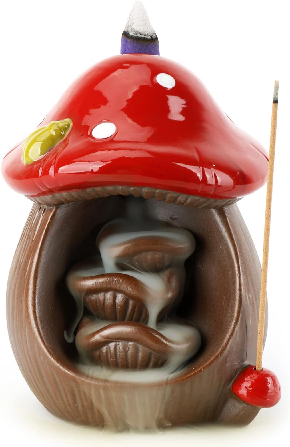 Incense Holder, Cute Mushroom Decor Waterfall Backflow