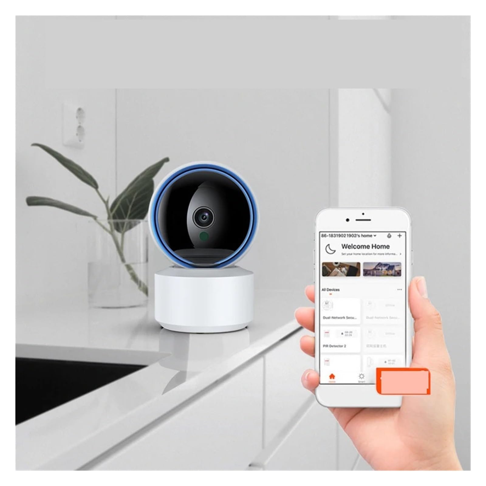Telecamera di sorveglianza di sicurezza for bambini wireless PTZ for interni