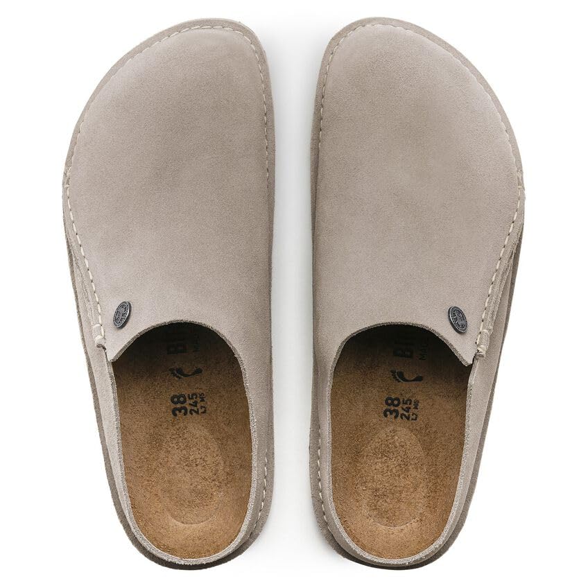 Birkenstock Zermatt Suede Leather Slippers - Cork Footbed - Suede Lining - Rubber Cork Sole2