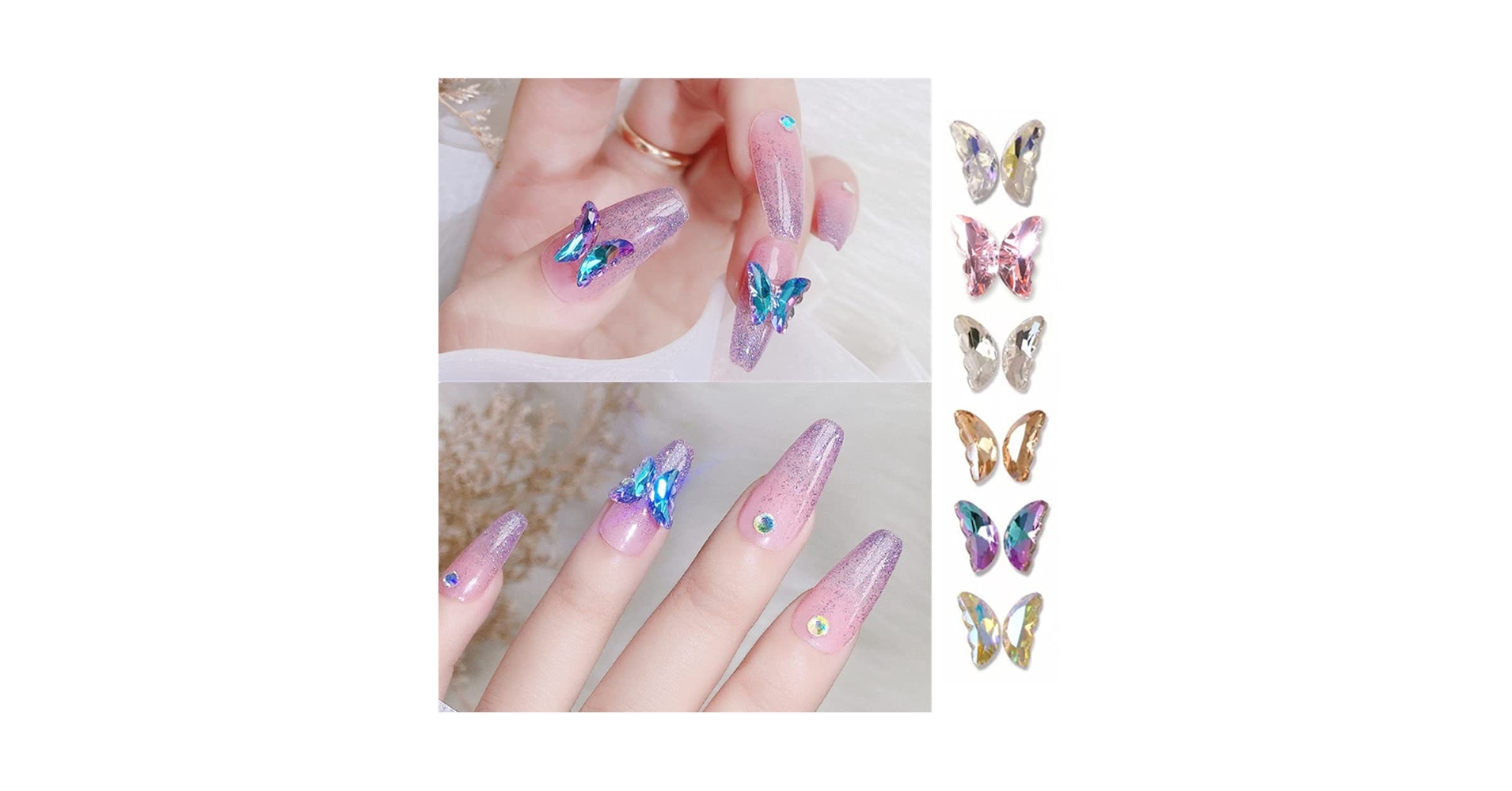 ⭐️未使用品⭐️ ネイルアートパーツセット 薄型 蝶 バタフライ