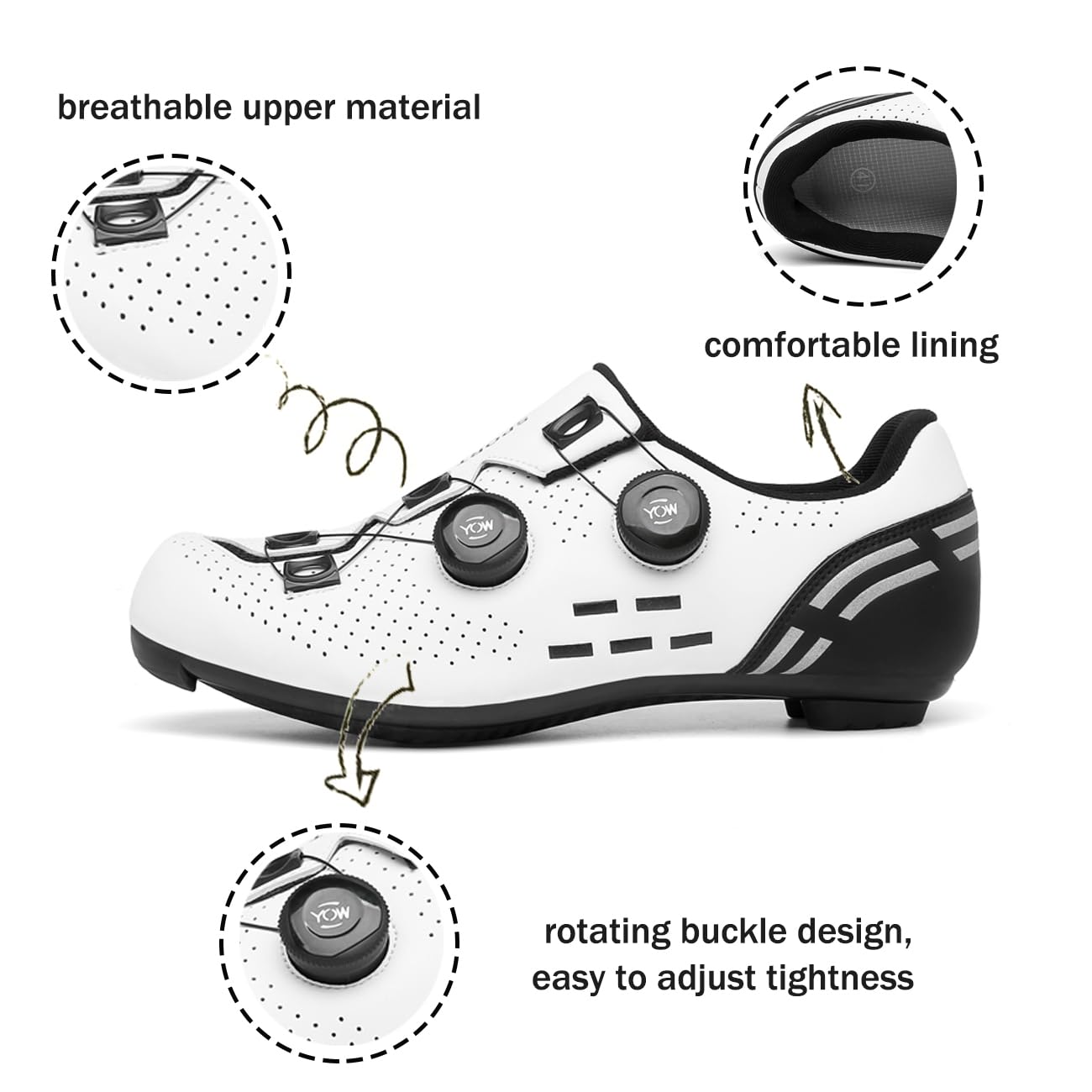 Scarpe da ciclismo da uomo e donna, compatibili con Peloton, per uso interno, classe di spin, per attività all'aperto, con tacchetti Delta Look
