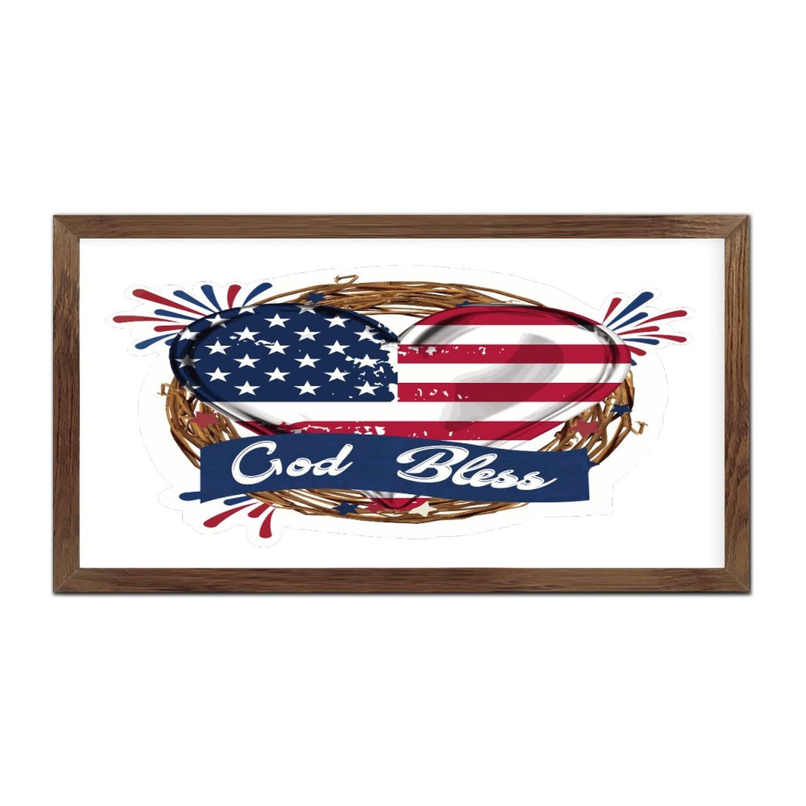 Décoration 4th of July en bois encadrée pour sublimer le style rétro de votre cuisine