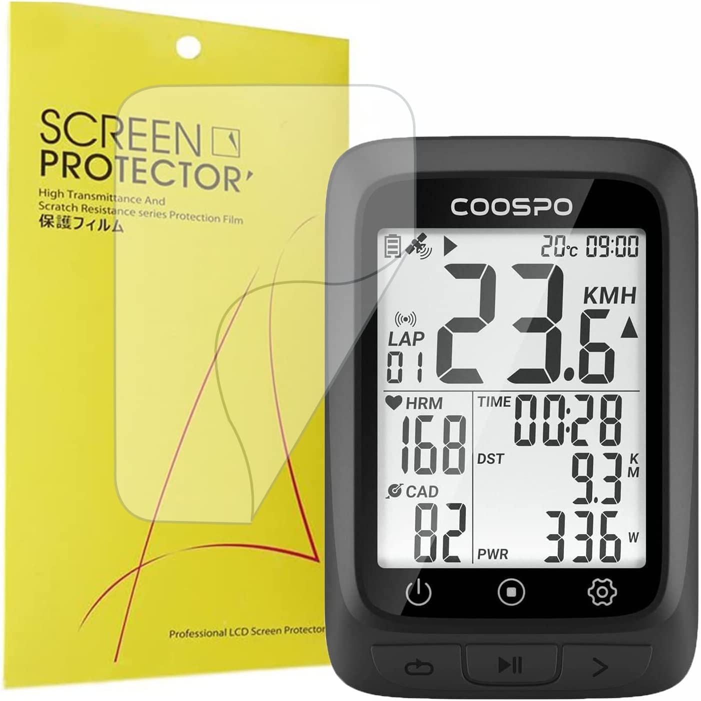 Compatible for COOSPO BC107 Screen Protector, onetuo [6 Pack] Full Coverage TPU Clear Film Compatible with COOSPO BC107 Bike GPS (TPU- 6 Pack)