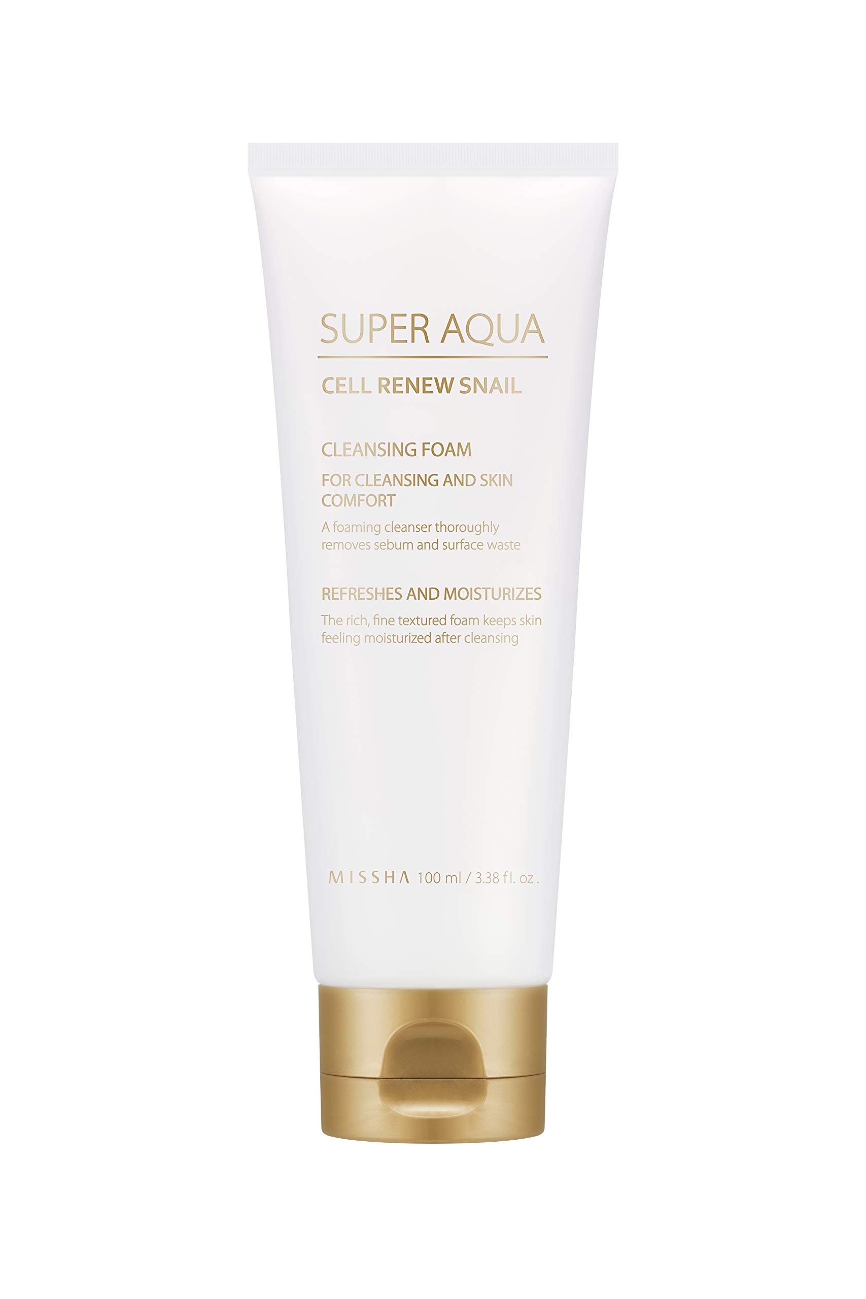 MISSHA SUPER AQUA CELL RENEW SNAIL CLEANSING FOAM (MULTI LANGUAGES)