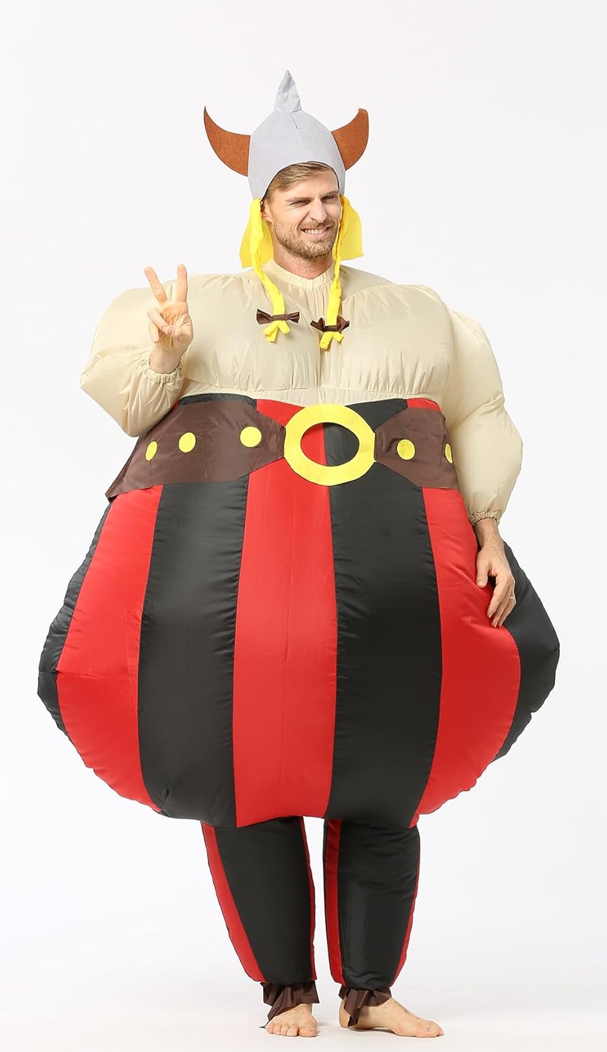 FUNNY COSTUMES Pirate Inflatable Costume, Viking Blow Up Suit for Party,Adult Size