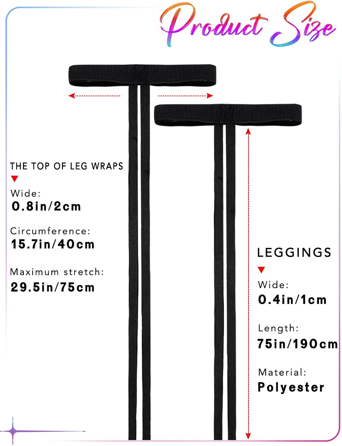 BODIY Rave Leg Wraps Plus Size Elastic Leg Straps for Women
