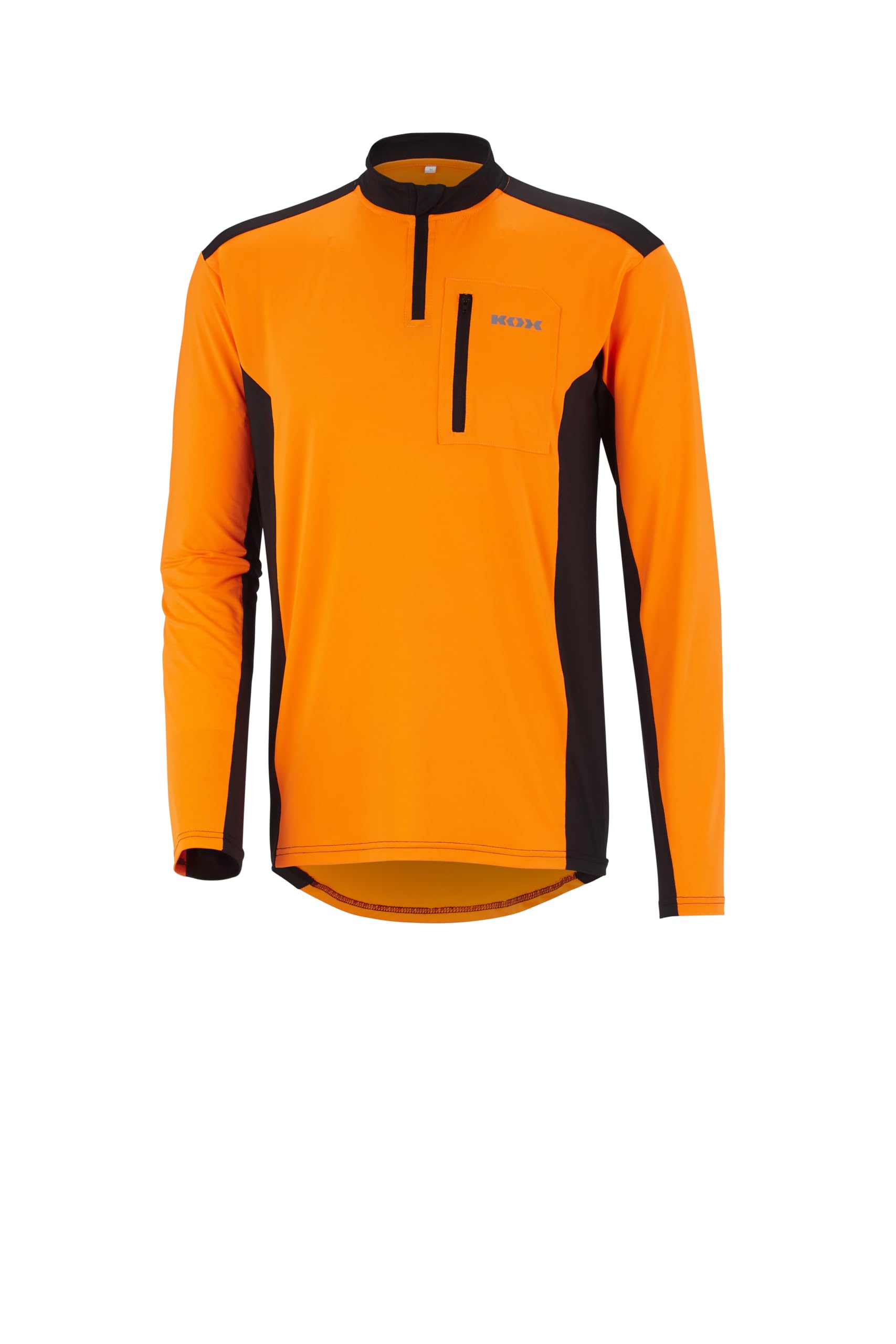 KOX Funktionsshirt Langarm Orange/Schwarz
