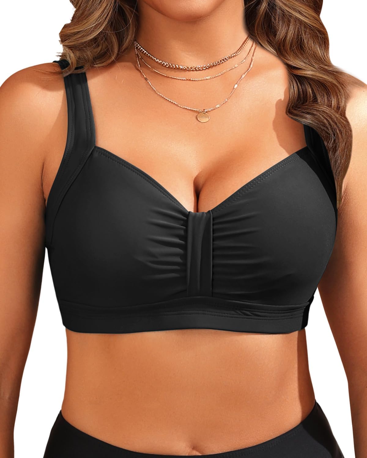 Women Underwire Bikini Top - Supportive Push Up Swim Top Only 2025 Retro Bathing Suit Tops - Image 2