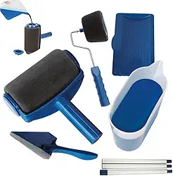 Kit de Pintura com Rolo Antigotejamento, Reservatório Integrado, 6 Peças, para Pintura Residencial