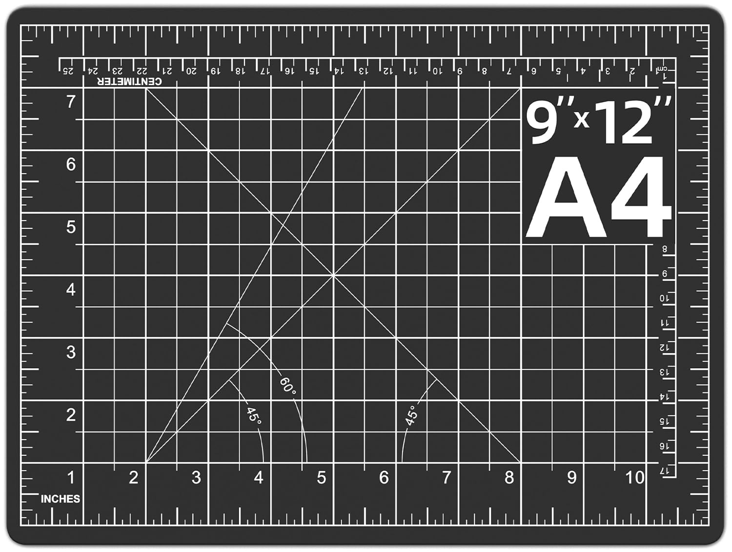 DIYSELF A4 Cutting Mat 9"x12", Self Healing Cutting Mats for Sewing, Fabric, Quilting, Double Sided Craft Desk Mat for DIY and Scrapbooking