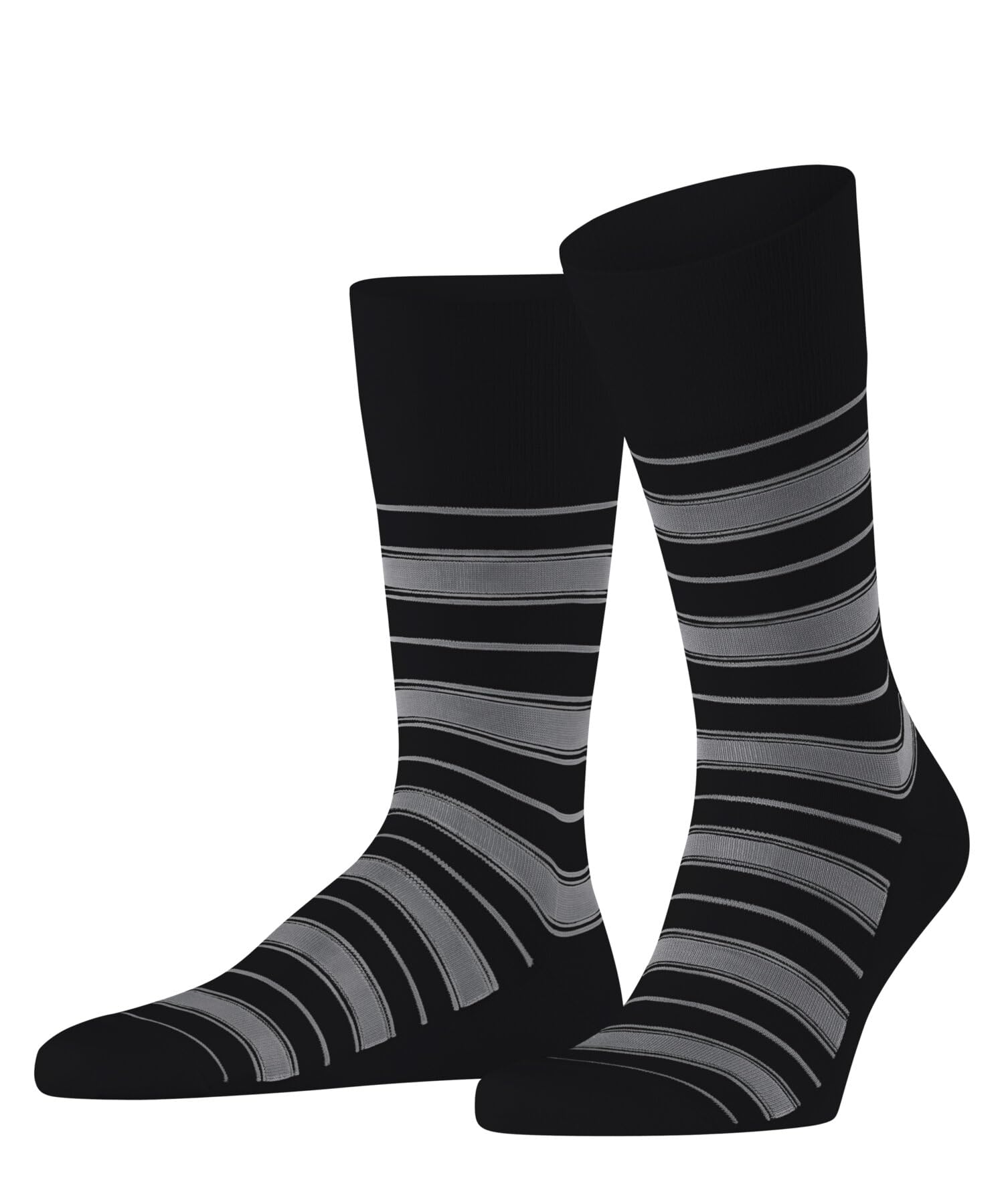 FALKE Men's Tiago M So Cotton Patterned 1 Pair Socks, Black 3000, 5.5-6.5