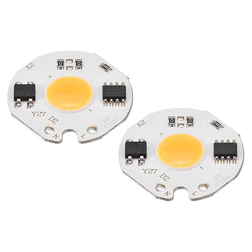 MECCANIXITY Bombilla LED de chip 110 V 3 W blanco cálido 3000-3200 K sin conductor de alta potencia Floodlight Módulo de lámpara de aluminio Junta