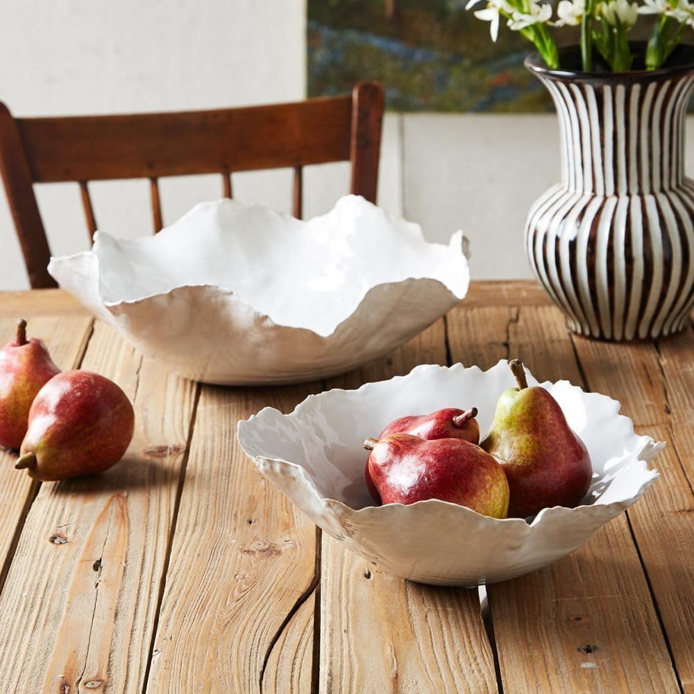 Amazon.com: Two's Company YCH102W-S2 S/2 Freeform Ceramic Bowl