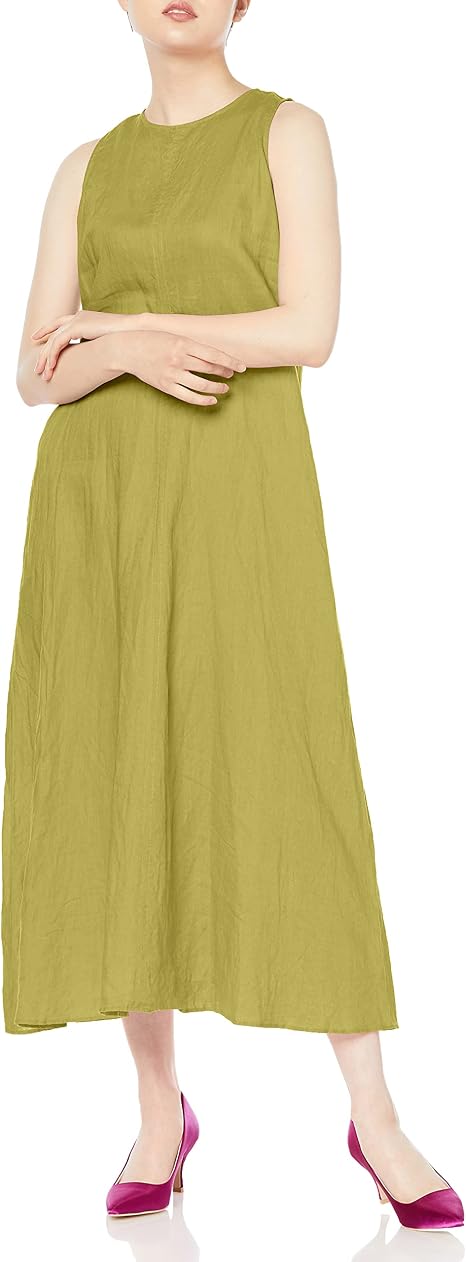 Sleeveless Linen Maxi Dress 