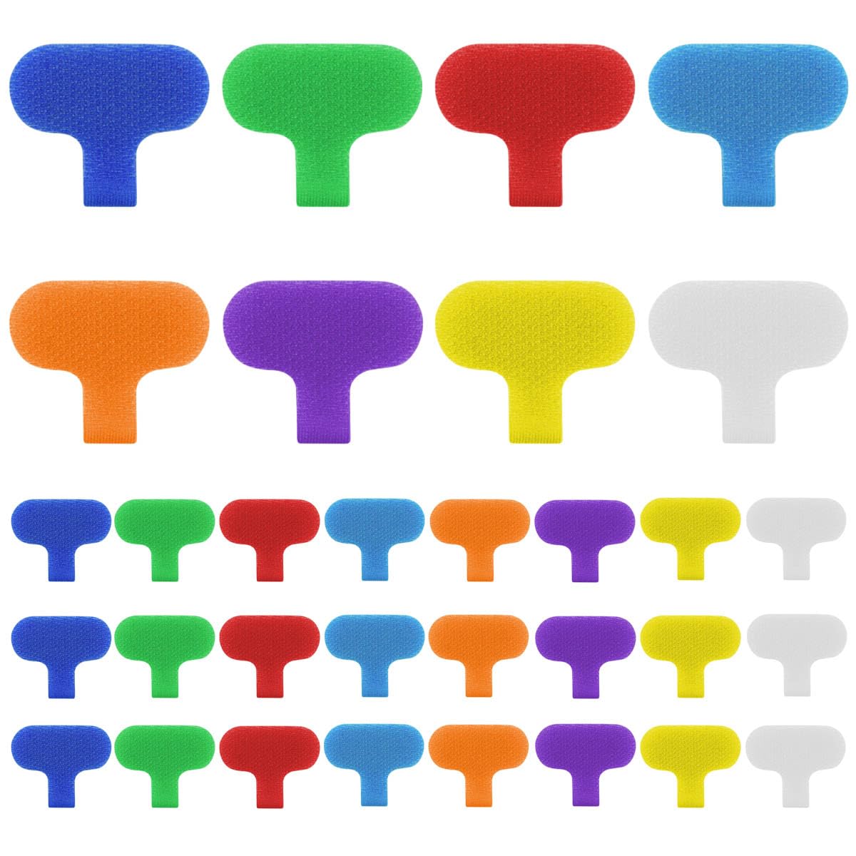 32 Pieces Multi-Color Electronic Cable Identification Tags Write On Cord Labels for Computers Cable Management Writable Wire Tags for Electronics