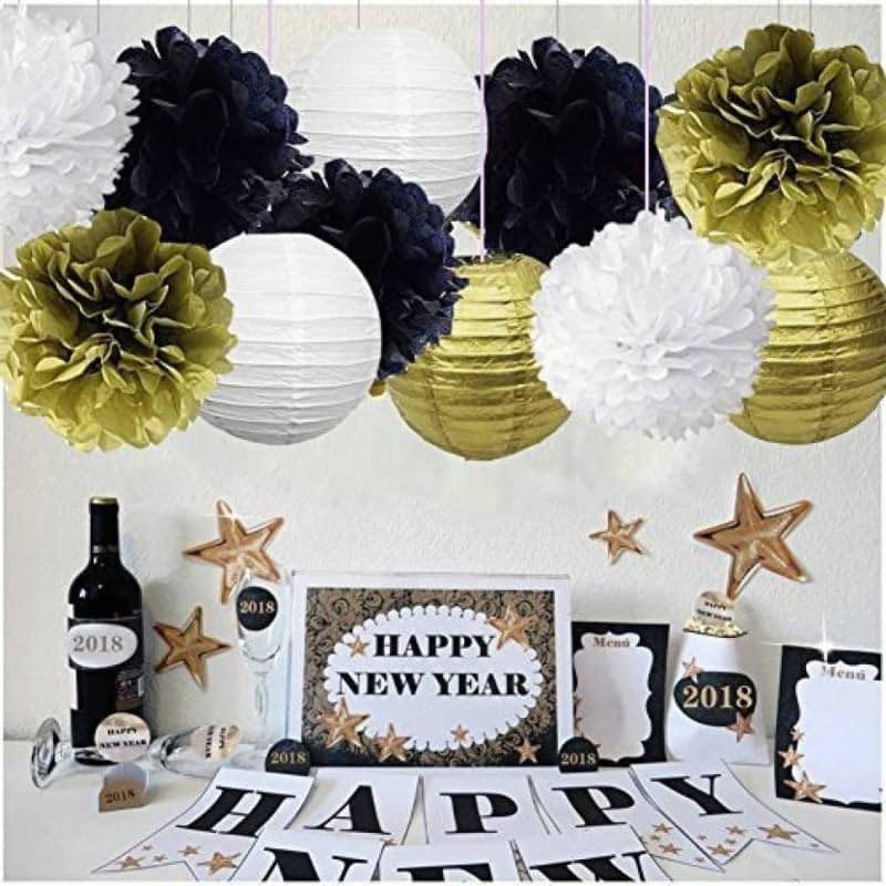 5 x Gold lampion 35 cm