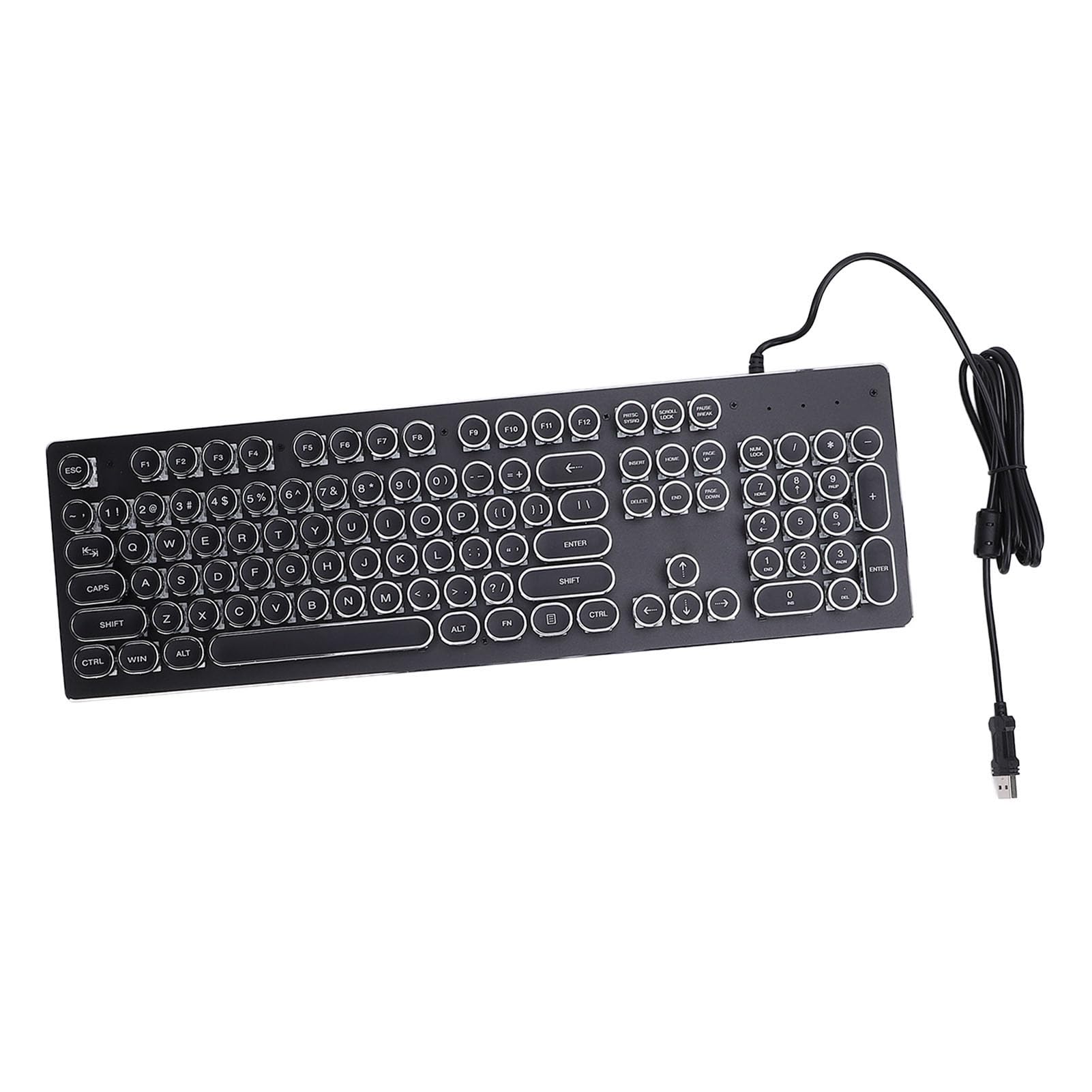 Generic Klawiatura do Gier, Przewodowa Klawiatura do Gier USB ze 104 Klawiszami do Komputera (BLACK)