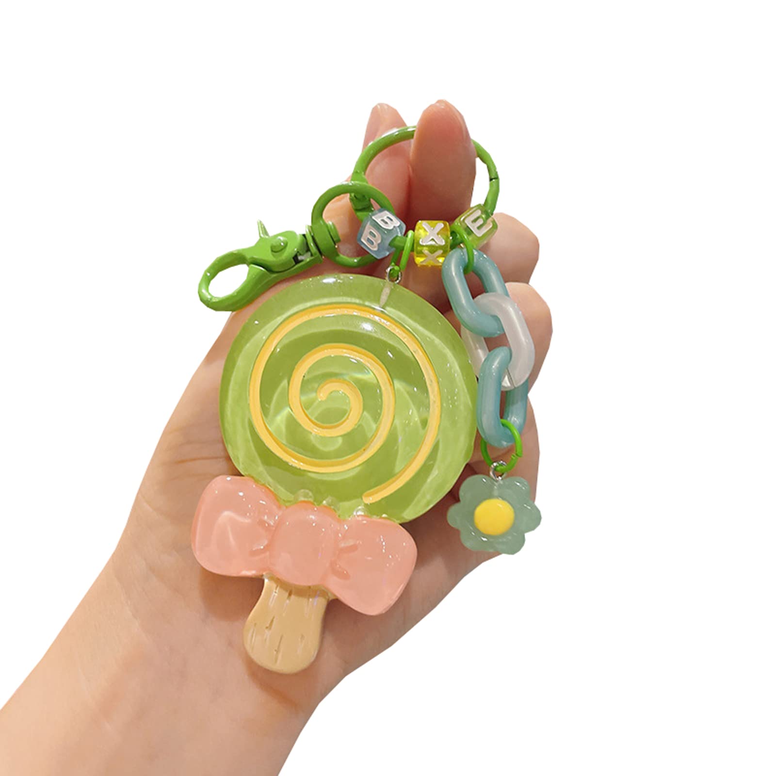 RertnocnfICI-Rencontrer Cute Lollipop Backpack Car Key Pendant Kids Girls Women Handbag Wallet Resin Keychain