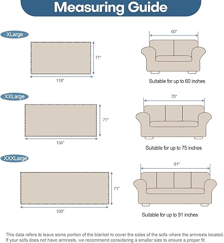 Miniatura 7 de Foreate Funda de sofá impermeable para sofá seccional, manta extra ancha  Protector de muebles contra arañazos para gatos, protector de sofá para
