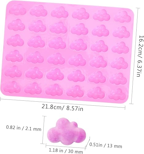 Miniatura 2 de Cabilock Moldes de silicona en forma de nube para chocolate, antiadherentes, de grado alimenticio, para chocolate, gelatina, rosa caramelo