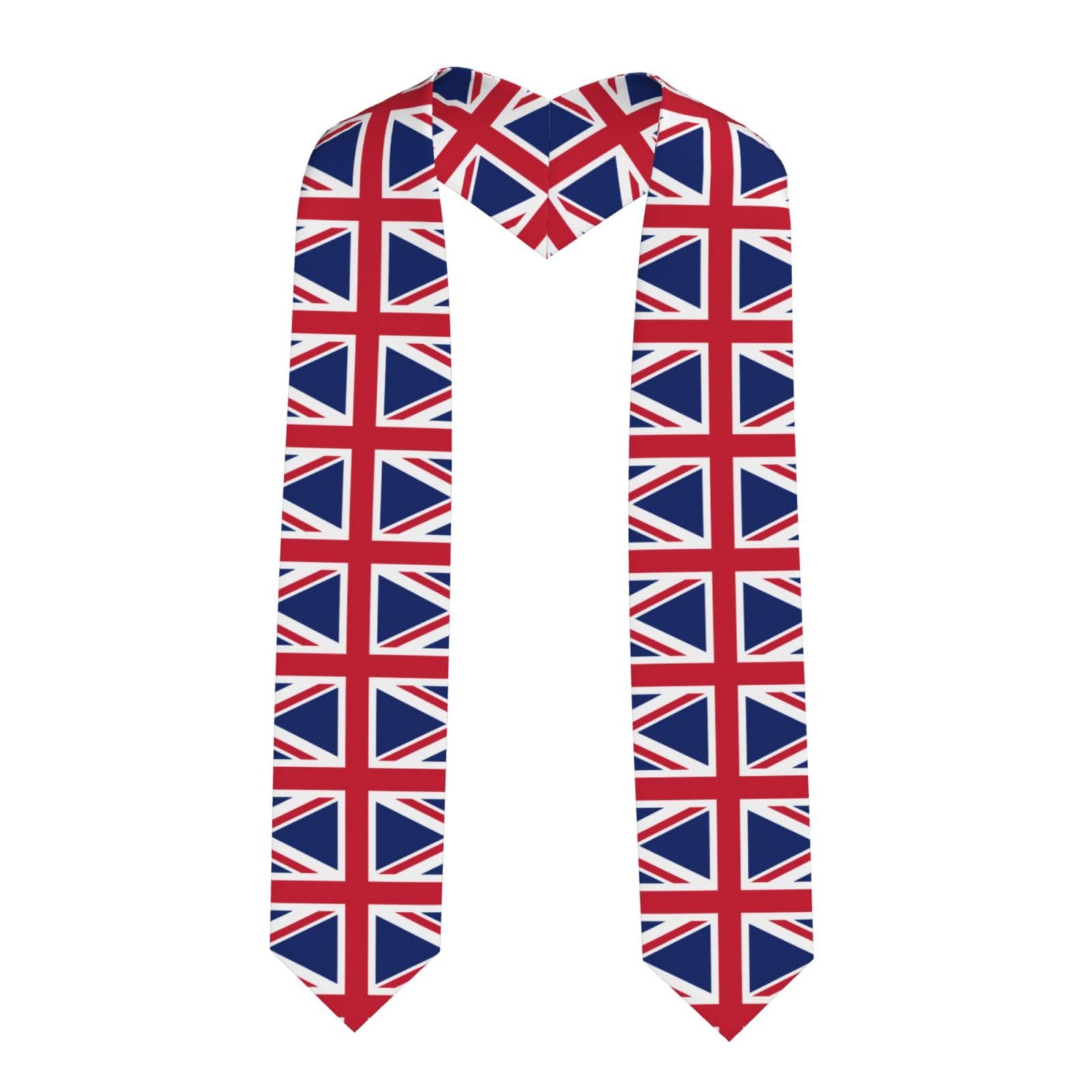 WHJSSF Sharp Corner Graduation Shawl Stole British flag Pattern Good drape not easy to deform