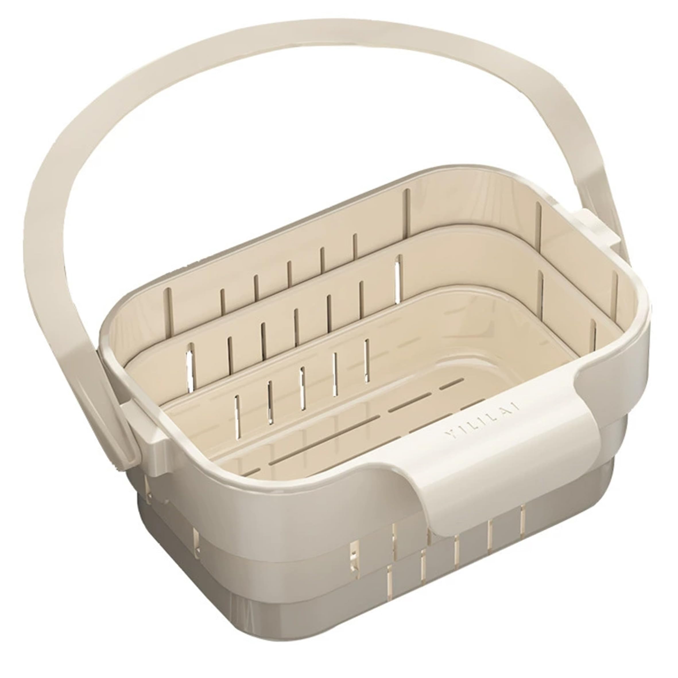 AwnsIMfreien Hanging Sink Drain Basket, Stretchable Kitchen Sink Drain Basket With Detachable Strainer, Beige, Draining for Kitchen