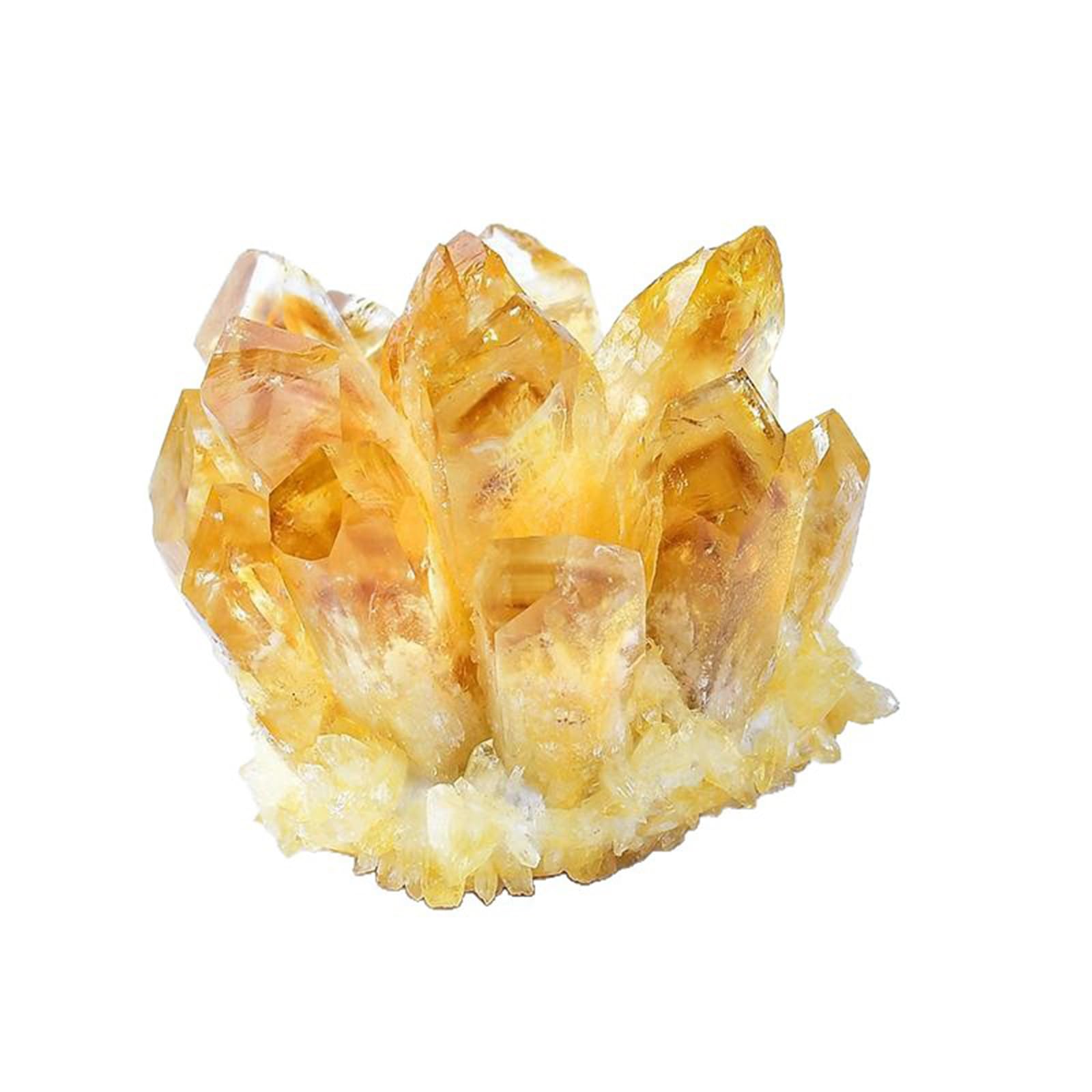 Hhhxkkuo Large Citrine Crystal Clusters – Yellow Crystal Citrine Stone Natural Geode Cluster Healing Energy Used for Room Decoration,700g