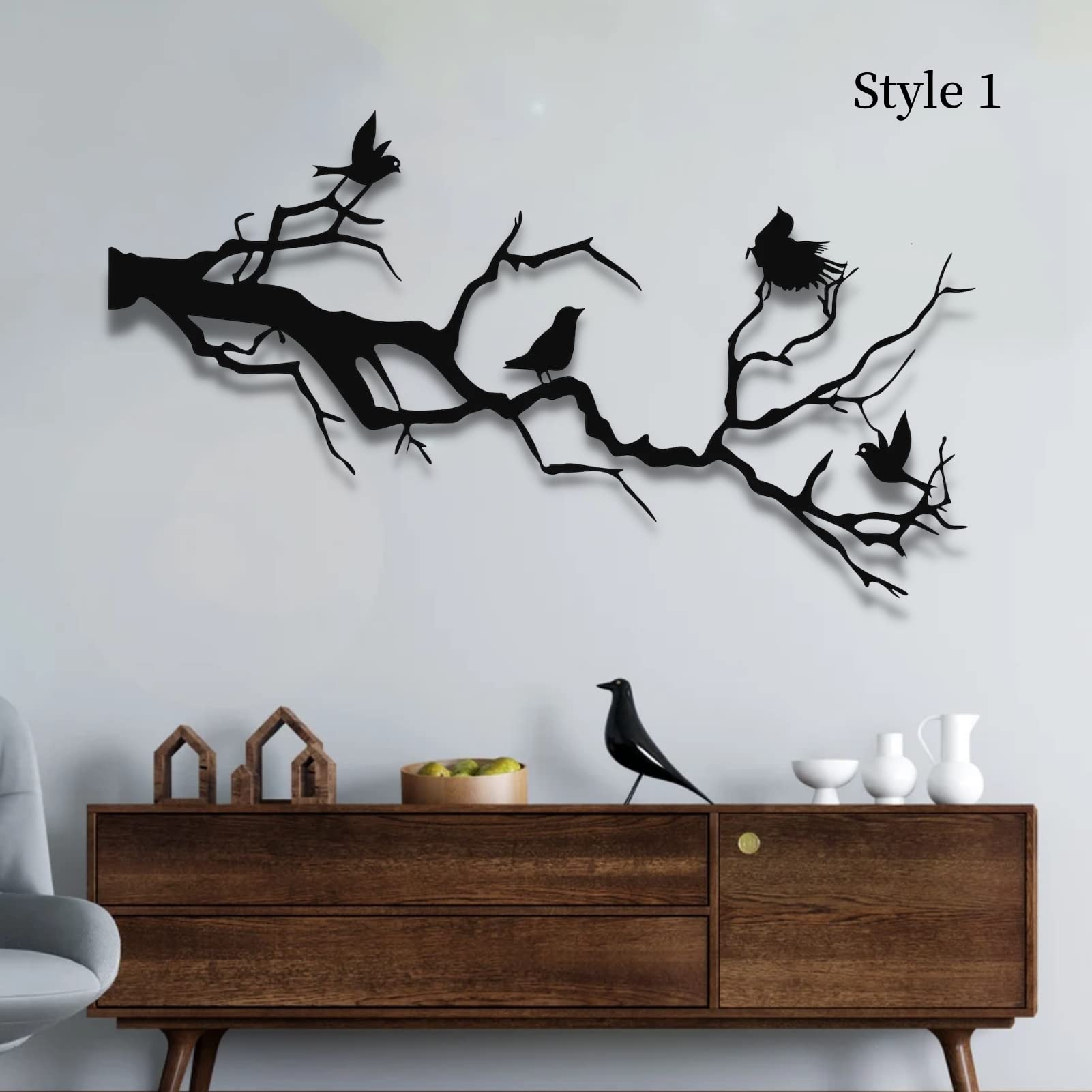 Amazon.com: Black Metal Tree Branch With Birds,Birds and Branch