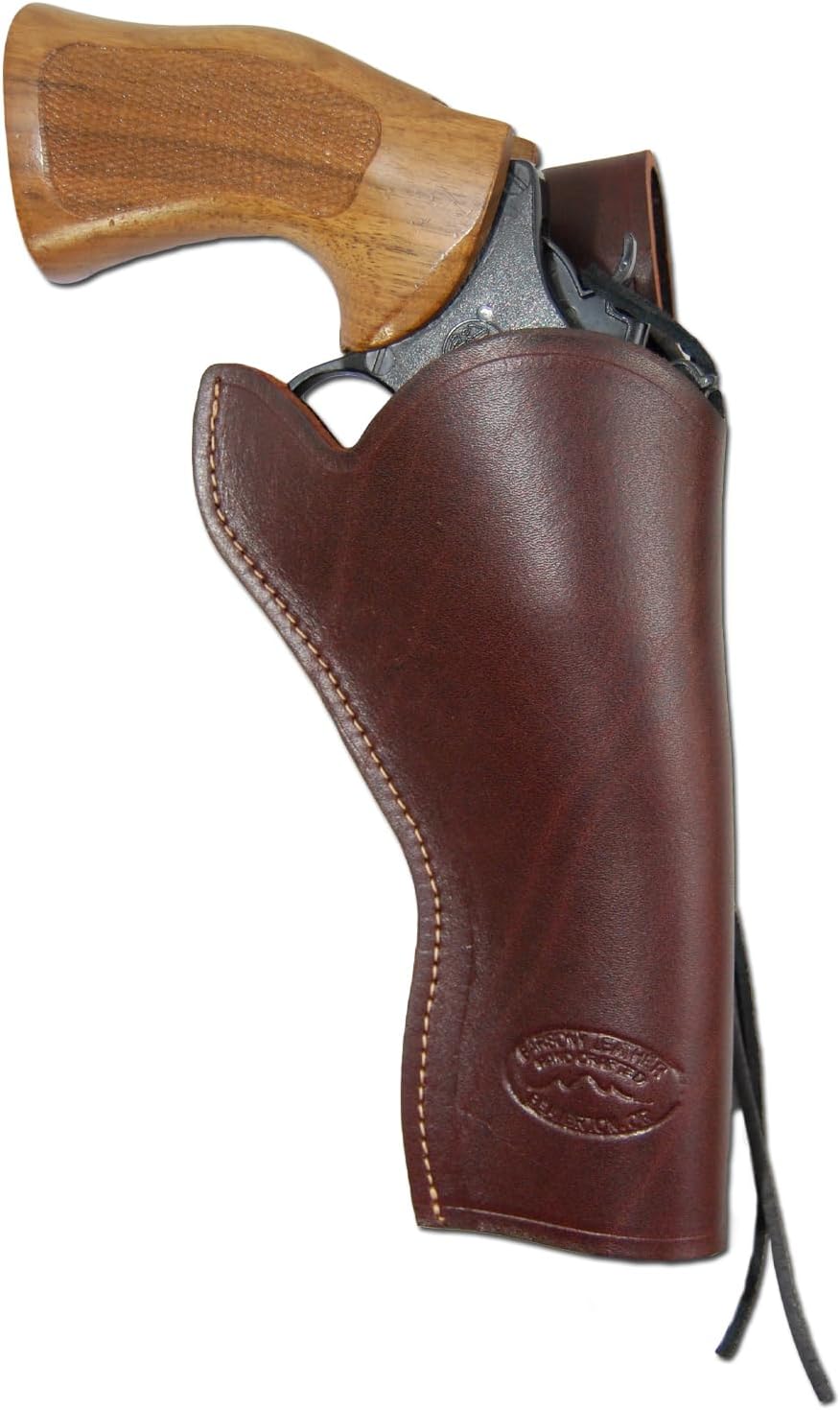 Barsony New Burgundy Leather 49-er Style Gun Holster for 4 inch Revolvers