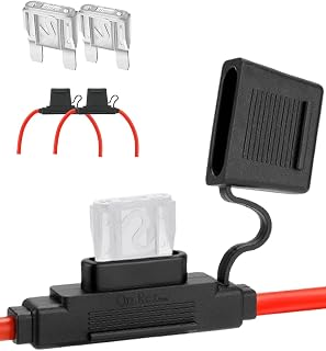 Riseuvo 2 Pack 6 AWG 12V Maxi Fuse Holder with 2 Pcs 80A Fuses