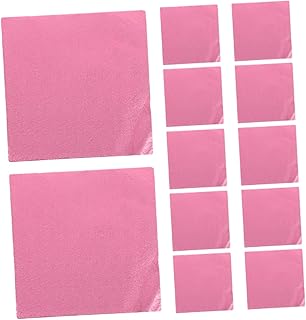 100 piezas Unidades Aluminio para Envolver y Trufas Envoltorios Cuadrados Color Rosa con Textura para Fiestas Bodas y Regalos Elegantes