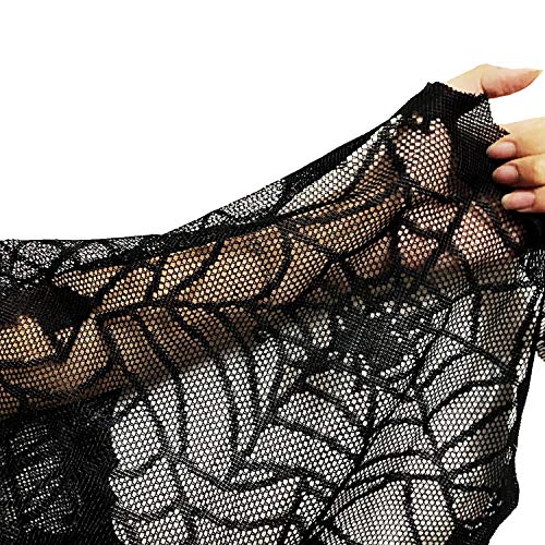 Spider Web Poncho Halloween Costumes for Women Plus Size Cozy Black Lace Bat Sexy Vampire Costume - Image 4