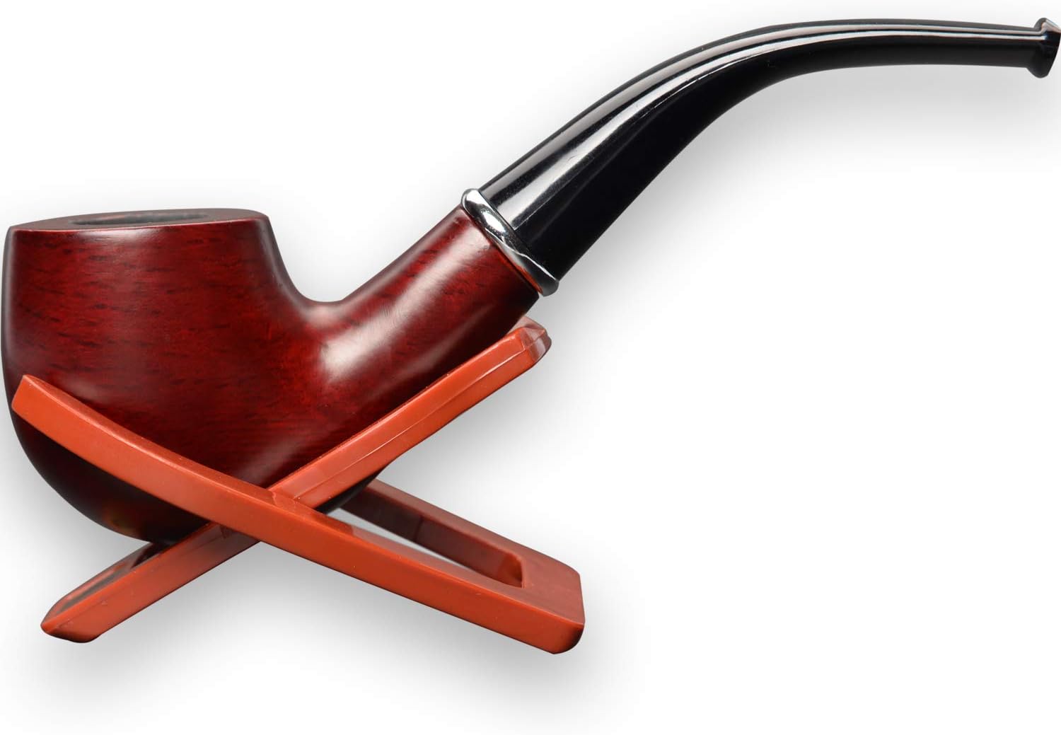 ONE250 Classic Tobacco Smoking Wooden Pipe With Stand
