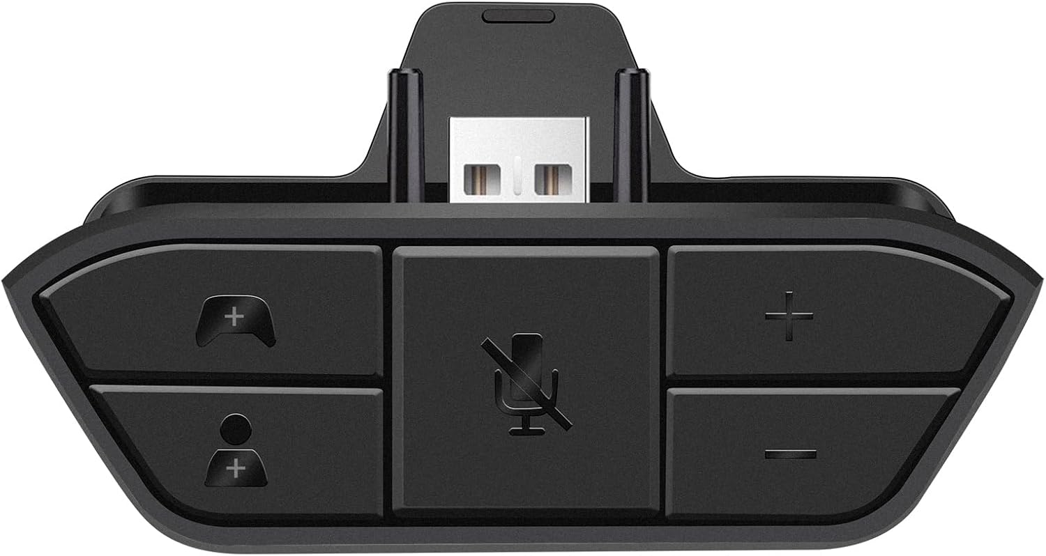 Stereo Headset Adapter for Xbox One/One S/Elite 1&2/Series SX Controllers, Mic Headphone