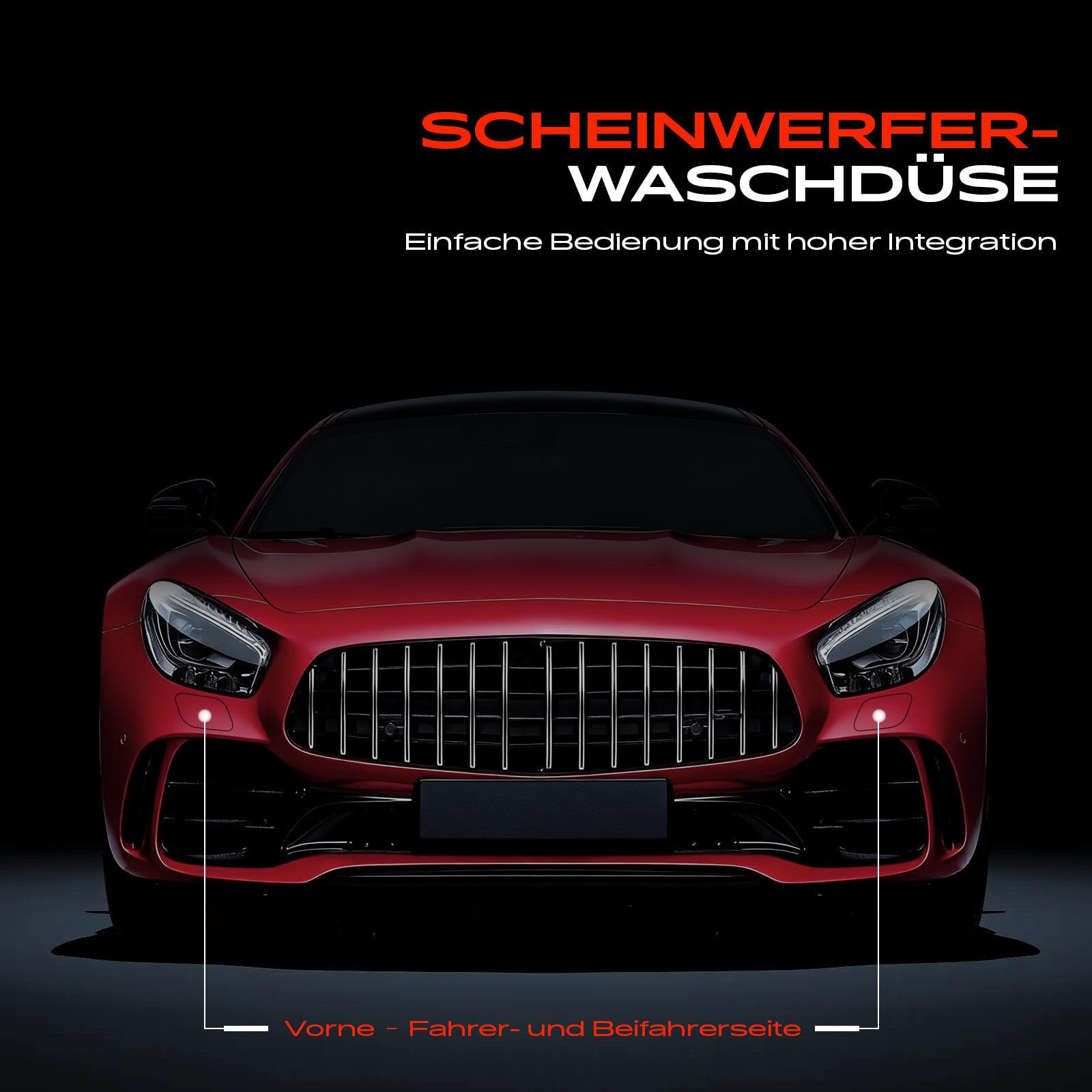 Frankberg Scheinwerferreinigung Waschwasserdüsen Vorne L+R Kompatibel mit Superb II Kombi 3T5 3T4 I 3U4 Replace# V10080389