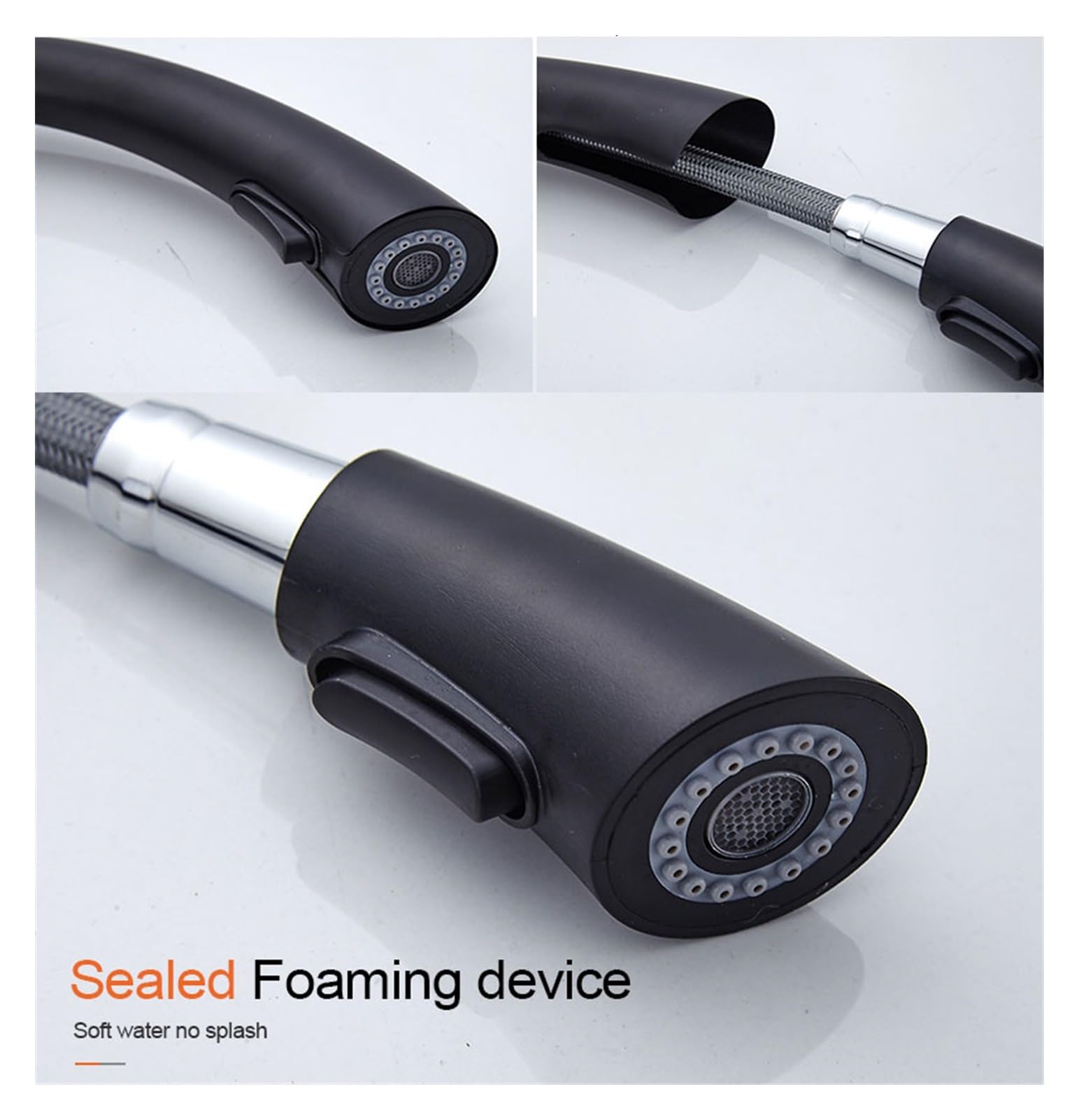 Grifo para Lavabo de baño, Grifo de Cocina extraíble Monomando Plateado, Mezclador Monomando con rotación de 360 Grados, Grifo Mezclador para Lavabo Negro (Grifo Plateado)
