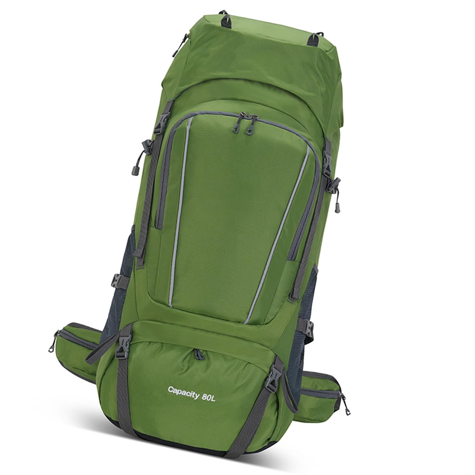 HUIOP Lekki Plecak Turystyczny 80 L na Kemping, wspinaczkę i, Plecak Alpinistyczny z Tkaniny Oxford o Dużej Pojemności