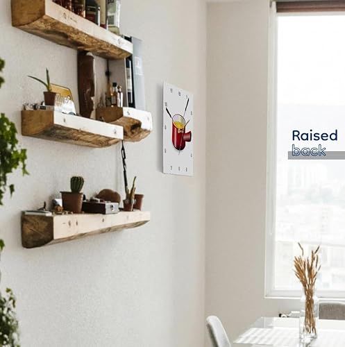 Miniatura 4 de 3dRose Wall Clock Silent - 15 inch - Retro Fondue Pot with Cheese - Retro