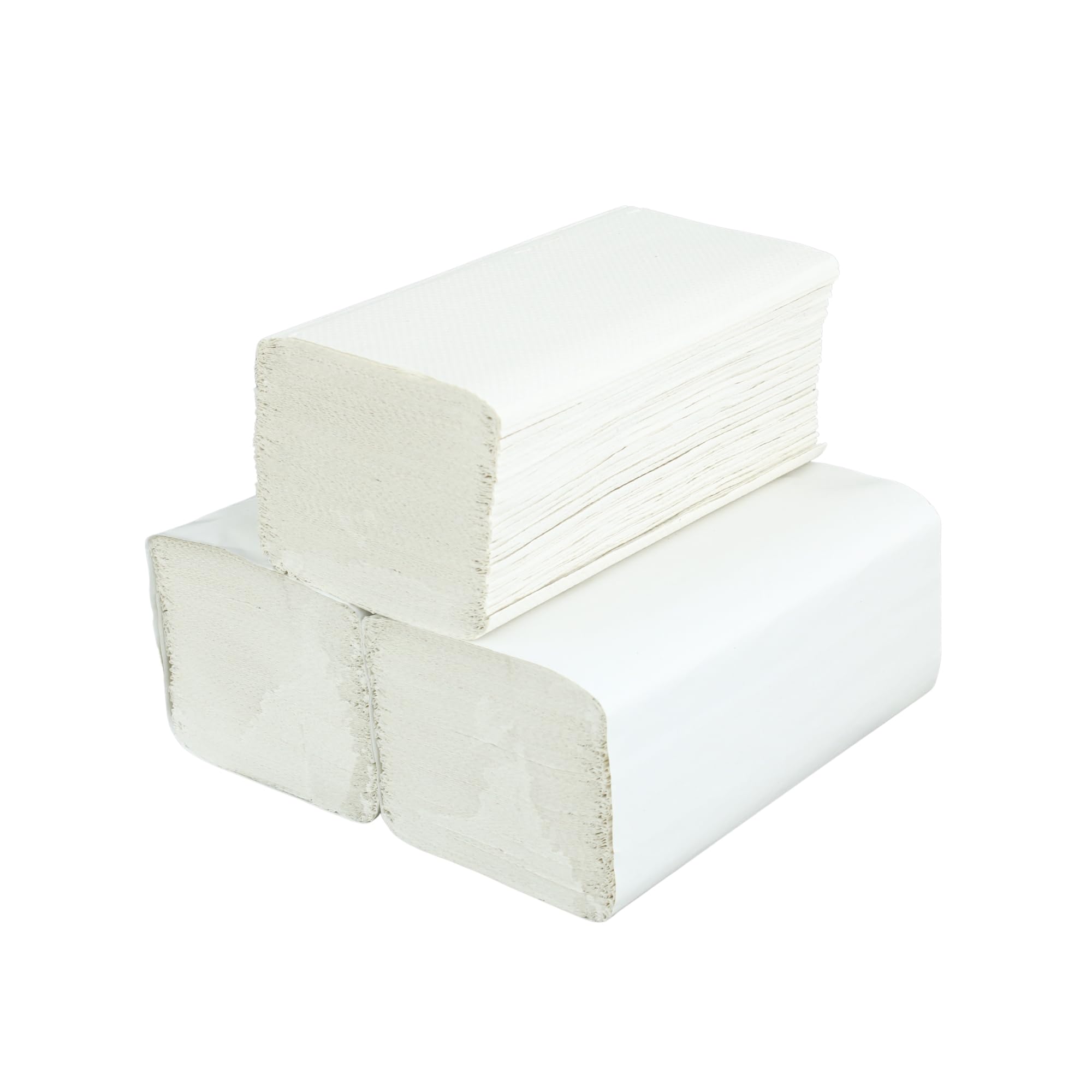 3200 saugstarke, günstige Falthandtücher für alle gängigen Spender | 2-lagig | 23x21 cm | weiß | V-Falz | 16 Päckchen a 200 Tücher= 3200 Tücher im Karton | Huchtemeier