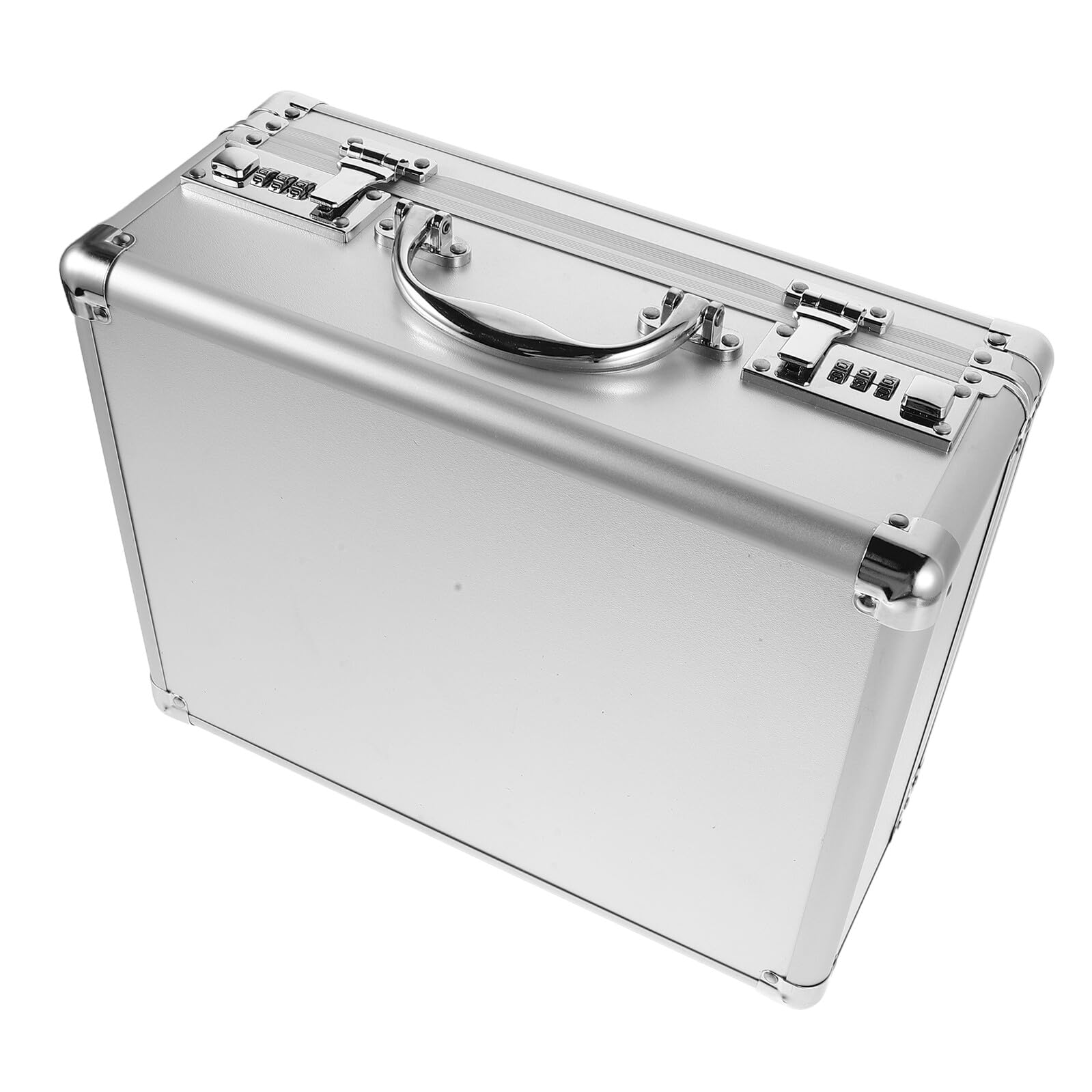 Caja de Medicamentos Portátil de Aluminio Mediana con Cerradura de Combinación, Gran Capacidad y Asa Resistente para Almacenamiento Seguro en Primeros Auxilios y Emergencias