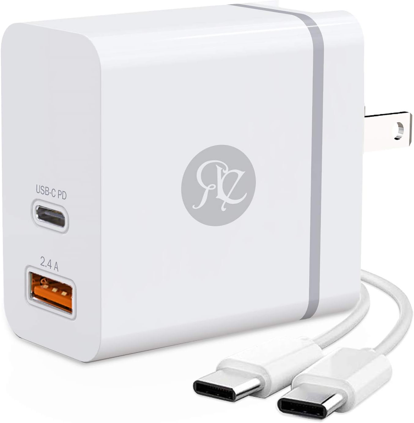 USB C Charger, RE 42W Dual-Port Fast Charging Block Foldable Plug Adapter, 30W PD Compatible with iPad Pro, MacBook Air, iPhone 12 Pro Max 12 11 X 8, Google Pixel, AirPods Pro, 3.3ft C to C Cable Cord USB C Charger, RE 42W Dual-Port Fast Charging Block Foldable Plug Adapter, 30W PD Compatible with iPad Pro, MacBook Air, iPhone 12 Pro Max 12 11 X 8, Google Pixel, AirPods Pro, 3.3ft C to C Cable Cord