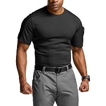 CQR Mens Tactical Short Sleeve T-Shirt, Quick Dry Outdoor Hiking Training Army Shirts, Athletic Gym Workout Tops
