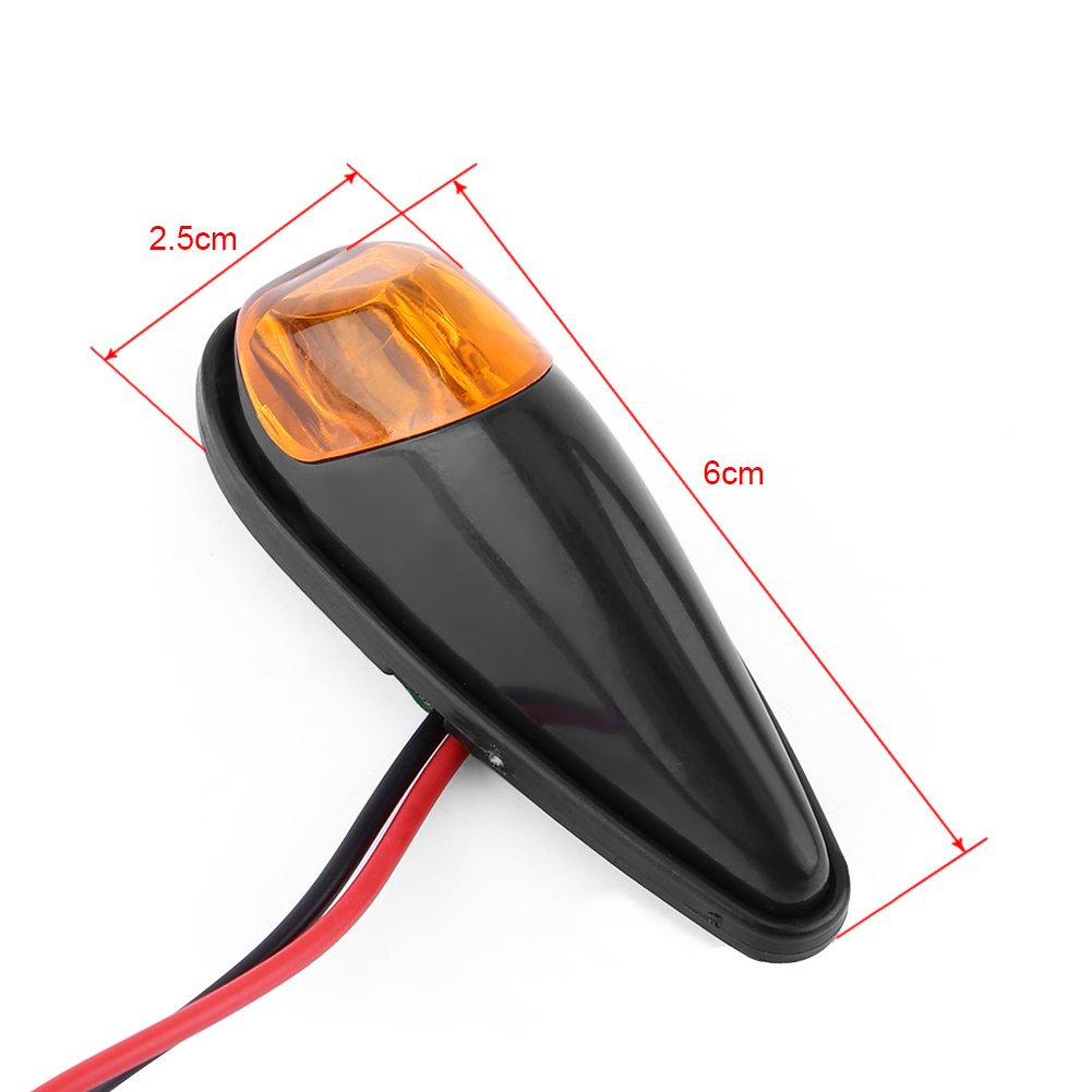 Yctze Luce di segnalazione per auto, 2 indicatori di direzione integrati per moto a LED