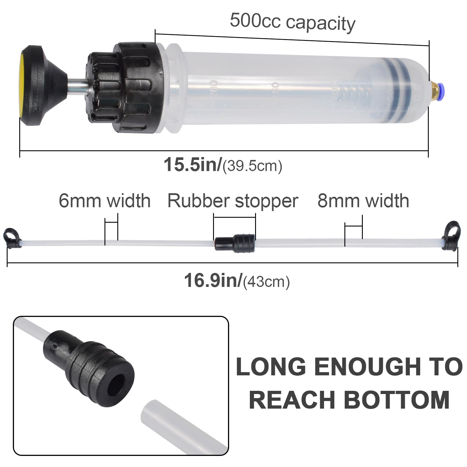 Öl Saugnapf Spritze 500ml - Handpumpe Für Motoröl & Flüssigkeiten
