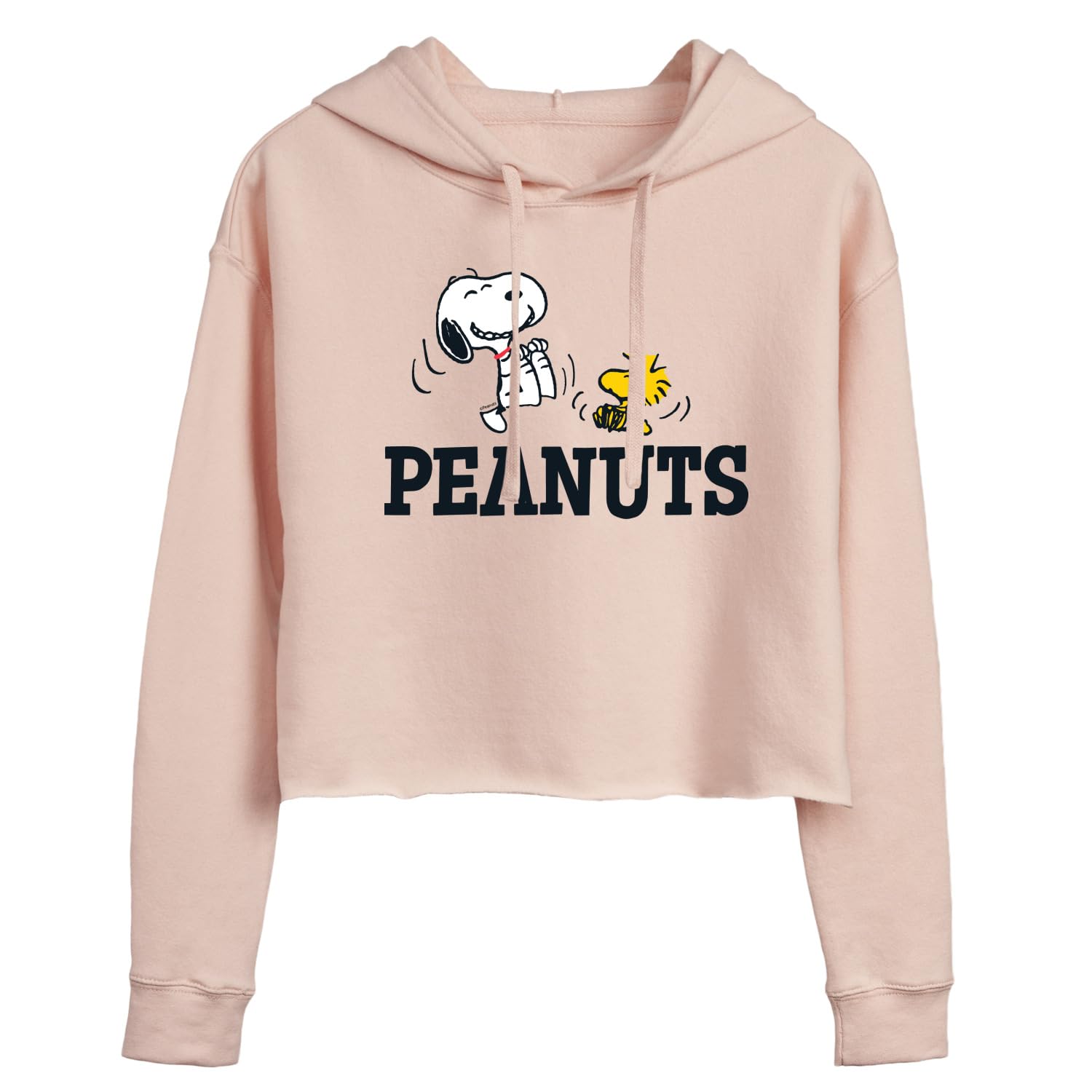 Hybrid Apparel - Peanuts - Snoopy And Woodstock - Ladies Cropped Hoodie
