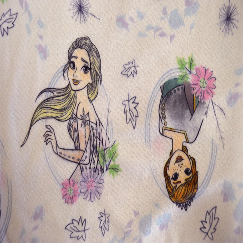 Girls Disney Frozen Anna and Elsa Traditional Flannel Toddler Nightgown2