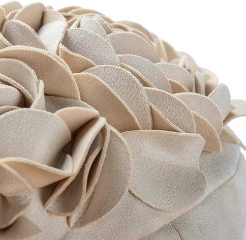 Miniatura 3 de JWH - Funda de cojín con forma de corazón y diseño estético de flores en 3D, funda de cojín hecha a mano, estilo romántico rural europeo para