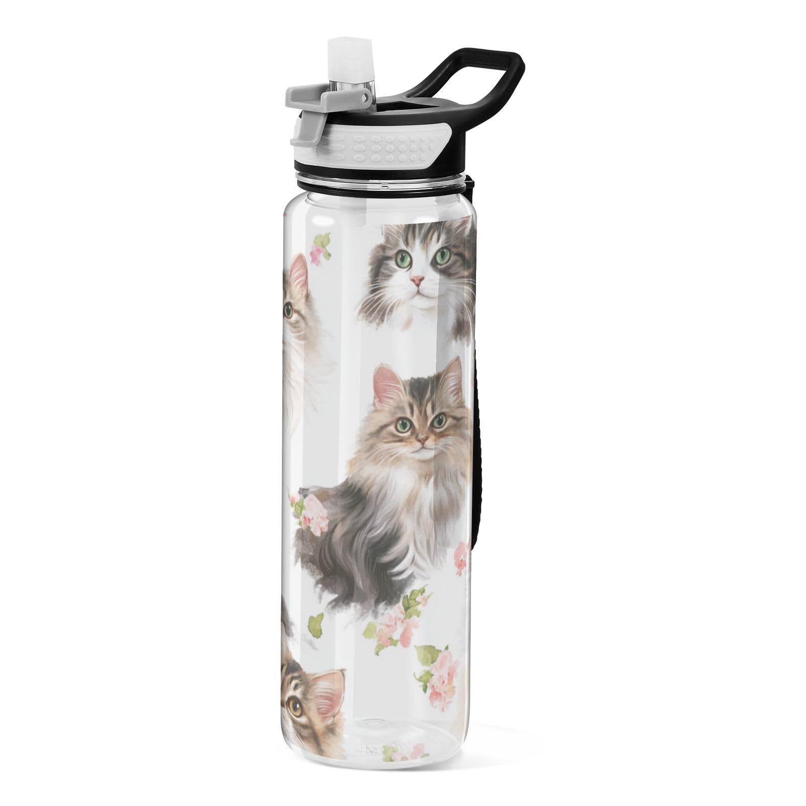 Gourde en Tritan sans BPA 946 ml étanche avec un bouchon paille blanc