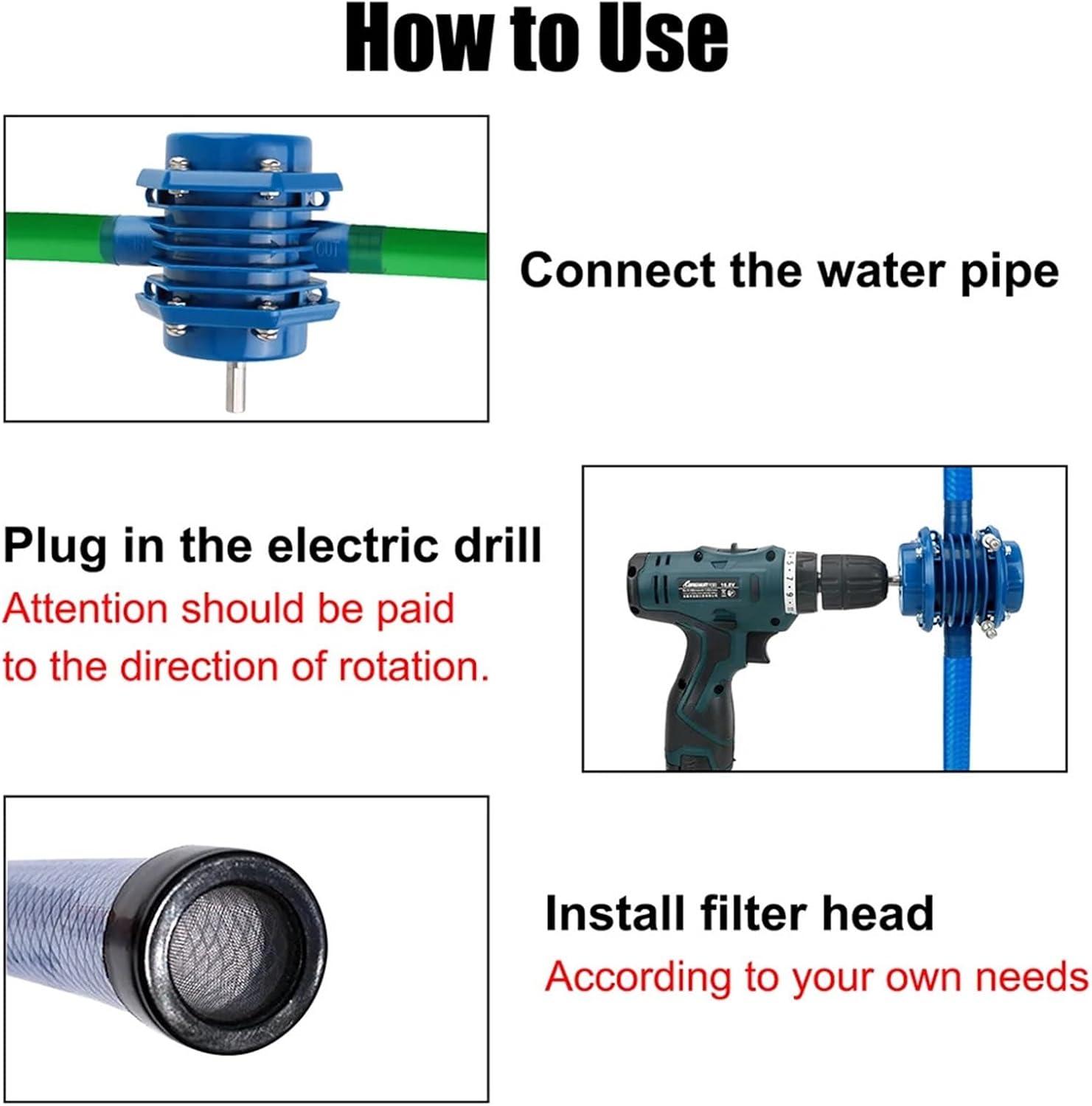 Mini Heavy Duty Self-Priming Hand Electric Drill Water Pump No Power Required Home Garden Centrifugal Pumps(Type B)